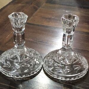 Beautiful crystal candlesticks